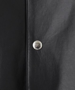 J.PRESS MEN 【プロテインレザー】ステンカラーコート ブラック系