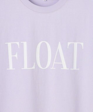 23区 【SLOW/一部店舗限定】ヴィンテージライクジャージー クロップド ロゴ Tシャツ ラベンダー×オフホワイト