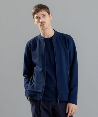 JOSEPH HOMME 【LEON 掲載】＜オリジナル素材＞ ライトタックジャージー ジップアップブルゾン ネイビー系