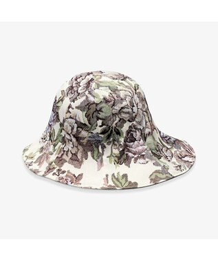 林八百吉商店 un chapeau  ジャガードチューリップハット ホワイト