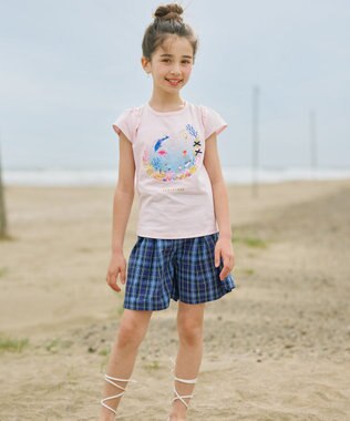 組曲 KIDS 【150-160㎝】チェック ショートパンツ ネイビー系5