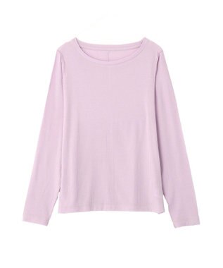 earth music&ecology 微シアーメロープルオーバー Light Purple