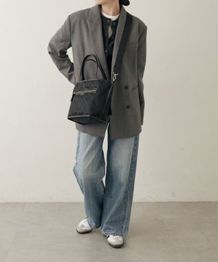 russet リバーシブル2wayトートバッグ(CE-1667) Trv-Black