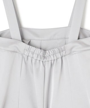 uncrave シャイニーダブルサテン オールインワン シルバーグレー