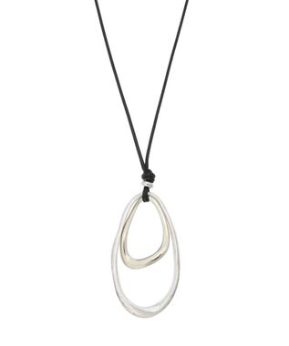 AMERICAN HOLIC ダブルリングネックレス Black