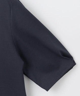 J.PRESS LADIES プレーティングジャージー ペプラム カットソー ネイビー系