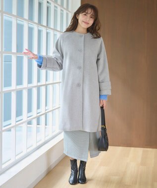 Feroux 【洗える】バックルデザイン タイトスカート ブラック系1