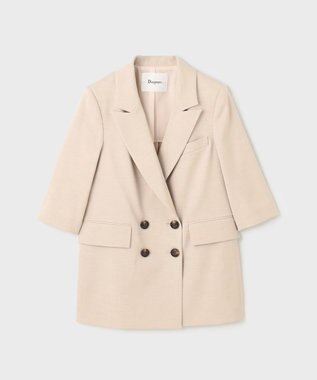 GRACE CONTINENTAL スラブストレッチテーラージャケット ベージュ