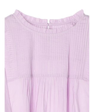 earth music&ecology コットンボイルフリルブラウス Light Pink