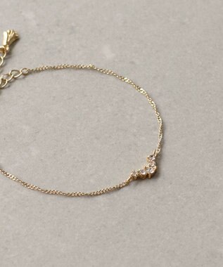 Phoebe Vラインビジューブレスレット ゴールド
