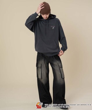 WEGO 【ユニセックス着用ITEM/25年秋冬新作】TOMandJERRYグラフィックプルオーバー スミクロ