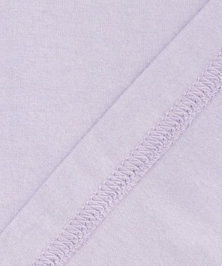 23区 【SLOW/一部店舗限定】ヴィンテージライクジャージー クロップド ロゴ Tシャツ ラベンダー×オフホワイト