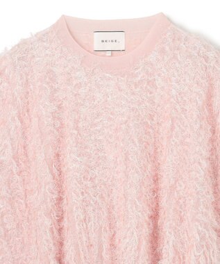 BEIGE， 【洗える】LYCORIS / カットジャカードプルオーバーニット Light Pink