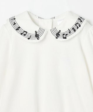 ANY KIDS 音符ブラウス オフホワイト