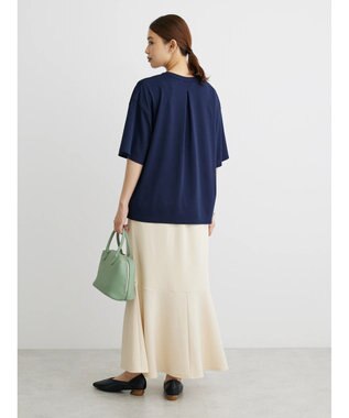 Green Parks BEST PRICE  スキッパー５分袖ブラウソー Dark Navy