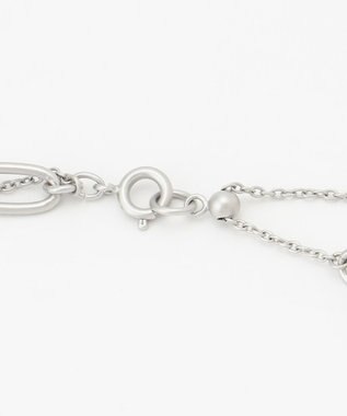 自由区 ダブルチェーンリング ネックレス マットシルバー