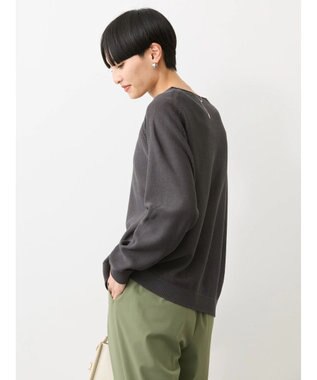 AMERICAN HOLIC ボートネックニットプルオーバー Charcoal Gray