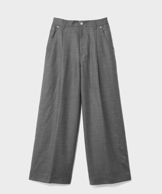GRACE CONTINENTAL ウールワイドパンツ グレー