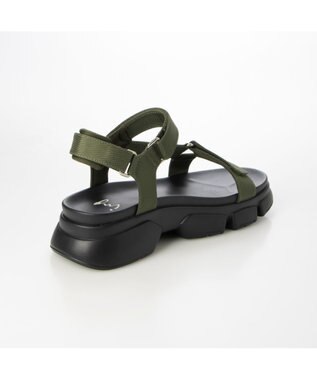 ing <ing>ボリュームソールスポーツサンダル カーキ