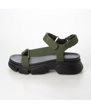 ing <ing>ボリュームソールスポーツサンダル カーキ