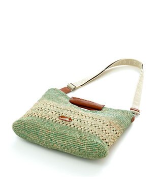 IBIZA ラフィア　2WAYバッグ エメラルドグリーン