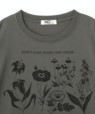 Green Parks ■ＷＩＴＨ　ＫＵＲＵＭＩ．Ｎ　フラワーｐｔＴシャツ Charcoal Gray