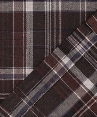 23区 【先行予約】ハイツイストシアーチェック クロップド シャツ ブラウンチェック