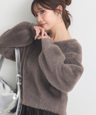 earth music&ecology Ｗフェイスシャギープルオーバー Mocha