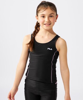 OP／FILA 【FILA】スクールタンキニ水着 ブラック×パープル