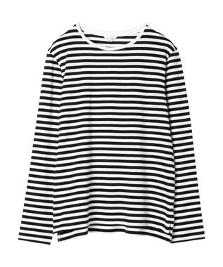 AMERICAN HOLIC Ｄａｉｌｙ　クルーネックカットプルオーバー Border Black