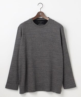JOSEPH ABBOUD 【キングサイズ・オリジナルオーガニックコットン使用/サスティナブル/伸縮/保形性】JOE COTTON ワッフル クルーネックＴシャツ ライトグレー系