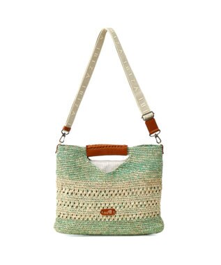IBIZA ラフィア　2WAYバッグ エメラルドグリーン