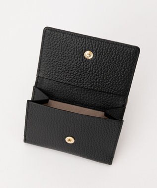 russet 《soeru》モノグラムプレート三つ折りウォレット(SO-397) Black/BE