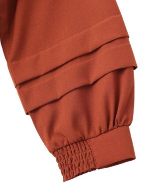 YECCA VECCA 2way裾アレンジパール釦ブラウス Terracotta