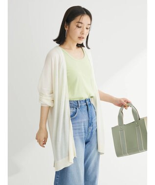 Green Parks 推しニット　ゆったりミドル丈カーディガン Off White