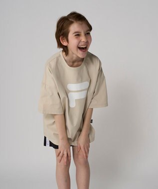 OP／FILA 【FILA】F-BOXロゴラッシュスーツ ベージュ