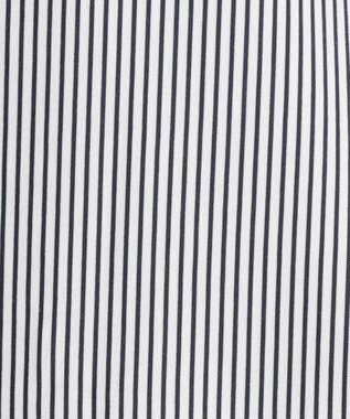 JOSEPH ABBOUD 【ジャージー素材・ストレッチ・イージーケア】コンパクトジャージーストライプシャツ ネイビー系1
