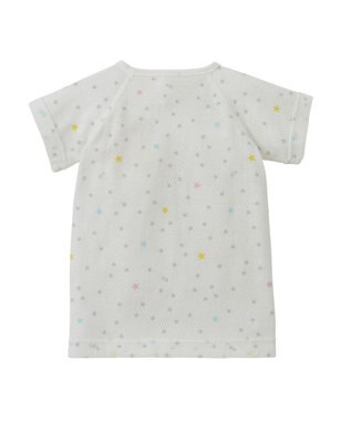 MIKI HOUSE HOT BISCUITS 【50-60cm】 メッシュ素材 総柄短肌着 白