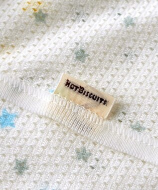 MIKI HOUSE HOT BISCUITS 【50-60cm】 メッシュ素材 総柄短肌着 白