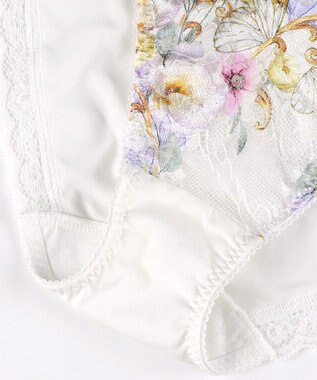 WACOAL ショーツ 【リボンブラ 脇すっきり】 BXB483とペア はきこみ丈あさめ ナイロンベア天竺素材(バック) レディース PXB183 /ワコール アイボリー