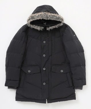 JOSEPH ABBOUD MOUNTAIN  【サスティナブル/ECO撥水/ECOファー/9ポケット/男女兼用】Pe/Nyピーチ ダウンコート ブラック系