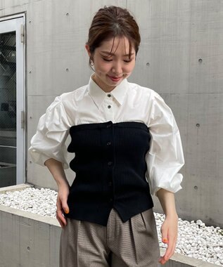 UNFILO ニットビスチェ ブラック