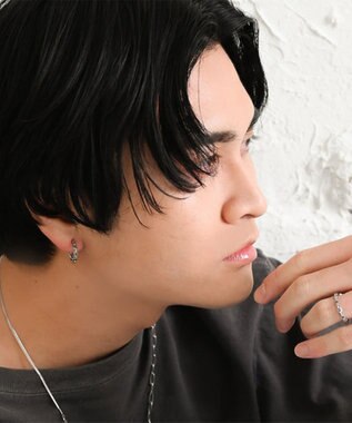 blancotokyo 【金属アレルギー対応】チェーンフープピアス GIUSTIZIA pierce シルバー