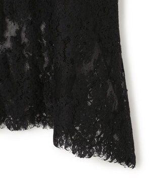 UNFILO レースヘム キャミソール ブラック