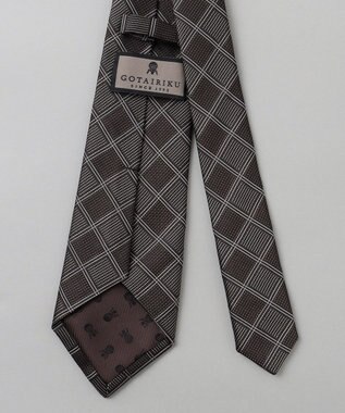 GOTAIRIKU GOTAIRIKU別注【日本製】シルク ネクタイ_格子柄 ダークブラウン系8