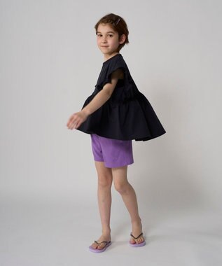 OP／FILA 【Ocean Pacific】らくティブ｜フレアスリーブTシャツ ブラック