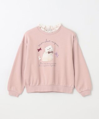 ANY KIDS フォトネコ 裏毛 トレーナー ピンク