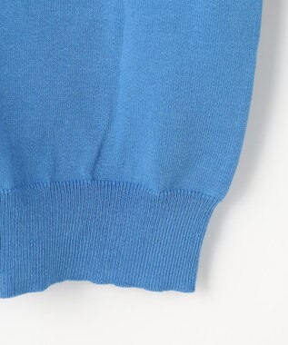 ANY L コットンブレンドポロカーデ ブルー