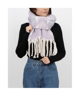 UNBILLION カシュネ cache nez / リサイクルポリオルテガ柄ジャカードストール パープル