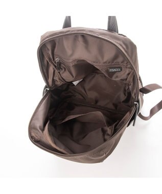 Y'SACCS NEWナイロン×レザーコンビシリーズ　前ポケットミニリュックサック チョコ